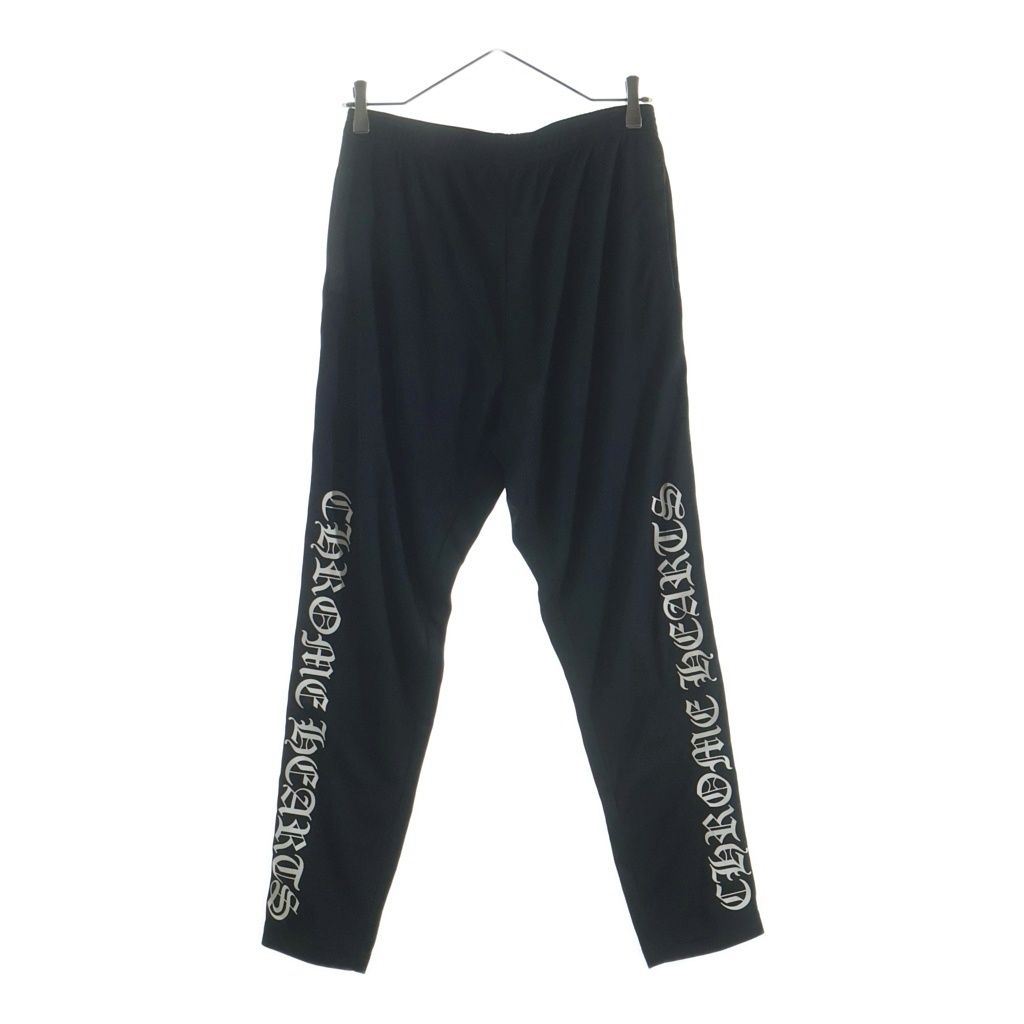 CHROME HEARTS (クロムハーツ) TRACK PANTS クロスボール レザー切替