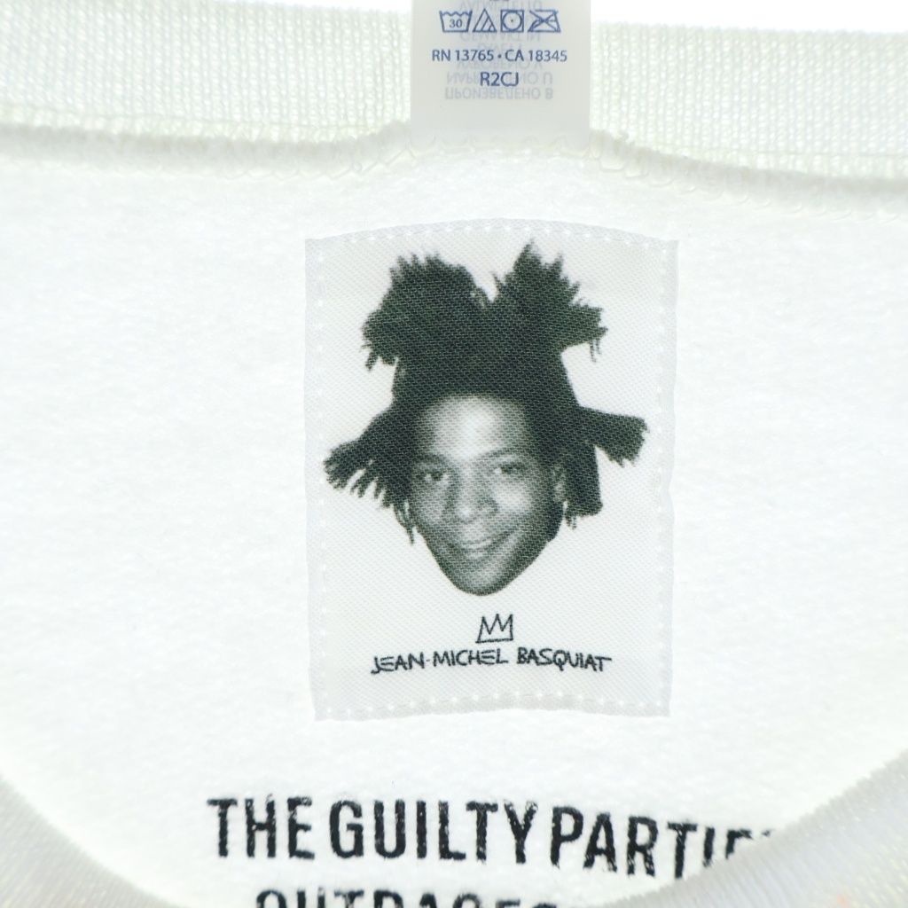 WACKO MARIA ワコマリア 23SS ×JEAN MICHEL BASQUIAT CREW NECK SWEAT SHIRT ジャンミシェルバスキア クルーネックスウェットトレーナー ホワイト BASQUIAT-WM-SS05 WACKO MARIA (ワコマリア) 23SS ×JEAN MICHEL BASQUIAT CREW NECK