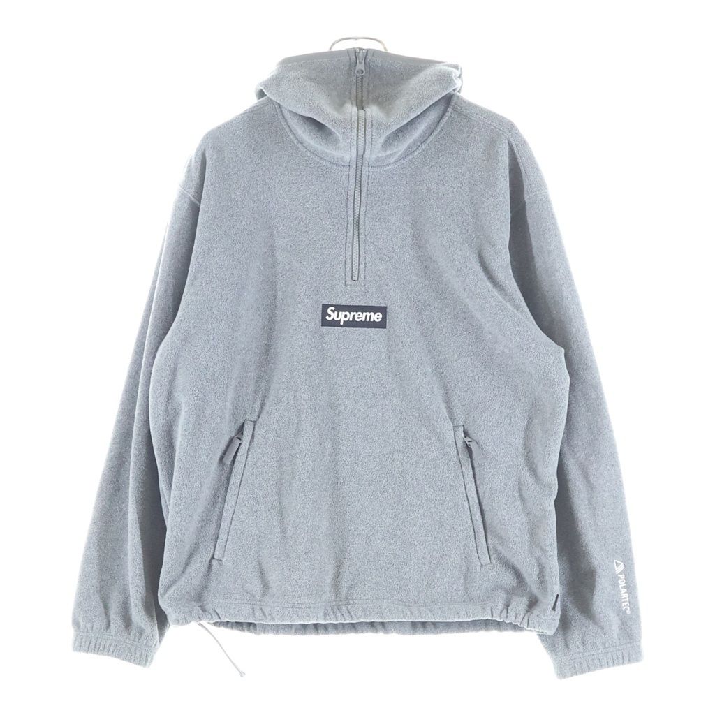 SUPREME (シュプリーム) 25AW Polartec Facemask Half Zip Hooded Sweatshirt ポーラテック フェイスマスク ハーフジップパーカー フーディー グレー