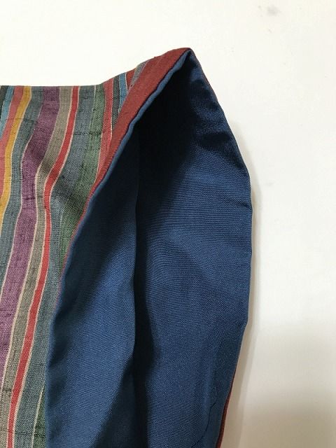 【中古】Mサイズ 紬 正絹 グレー地に唐花模様
