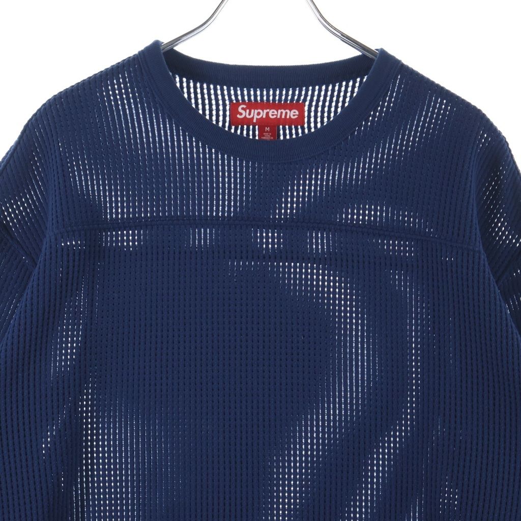 SUPREME (シュプリーム) 25SS Polartec Mesh L/S Football Top Navy