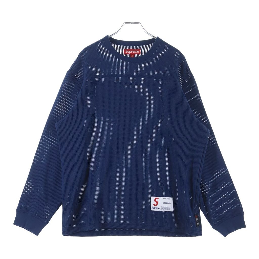 SUPREME (シュプリーム) 25SS Polartec Mesh L/S Football Top Navy