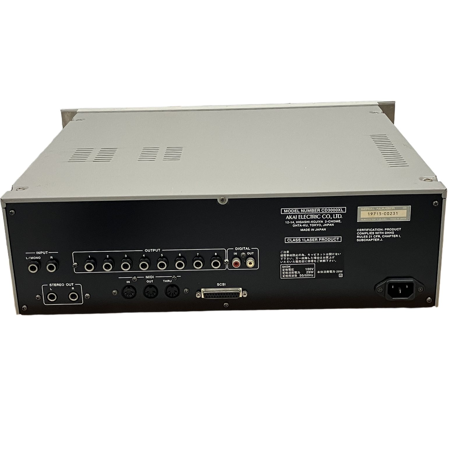 AKAI CD3000XL CDドライブ内蔵 デジタルサンプラー サウンド 音響機材