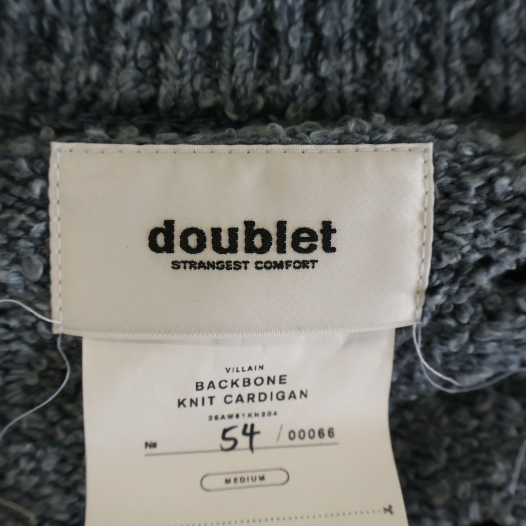 doublet (ダブレット) 25AW BACKBONE KNIT CARDIGAN バックボーン