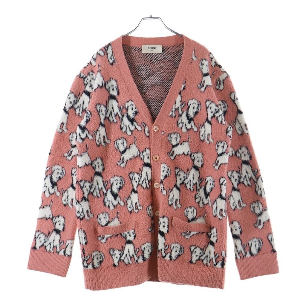CELINEアーティスト ジャカード 犬 カーディガン 21AW.22SS CELINE (セリーヌ) 22SS Artist Jacquard Cardigan 2A94W531Q エイミー