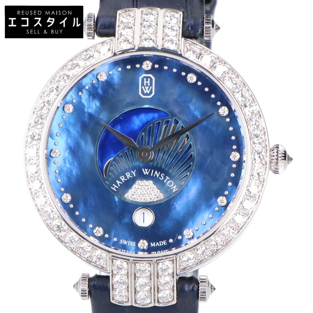 HARRY WINSTON　ハリーウィンストン　【磨き済み】PRNQMP36WW002プルミエール ムーンフェイズ 36mm Au750　-