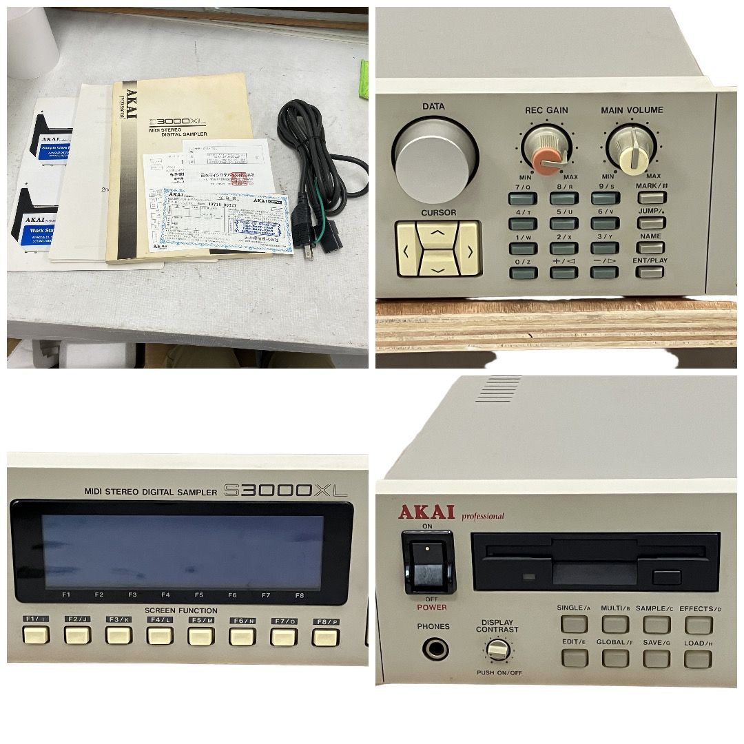 AKAI S3000XL サンプラー CD-RW・ZIPドライブ、取説他 AKAI S3000XL CDドライブ内蔵 サウンド デジタルサンプラー アカイ