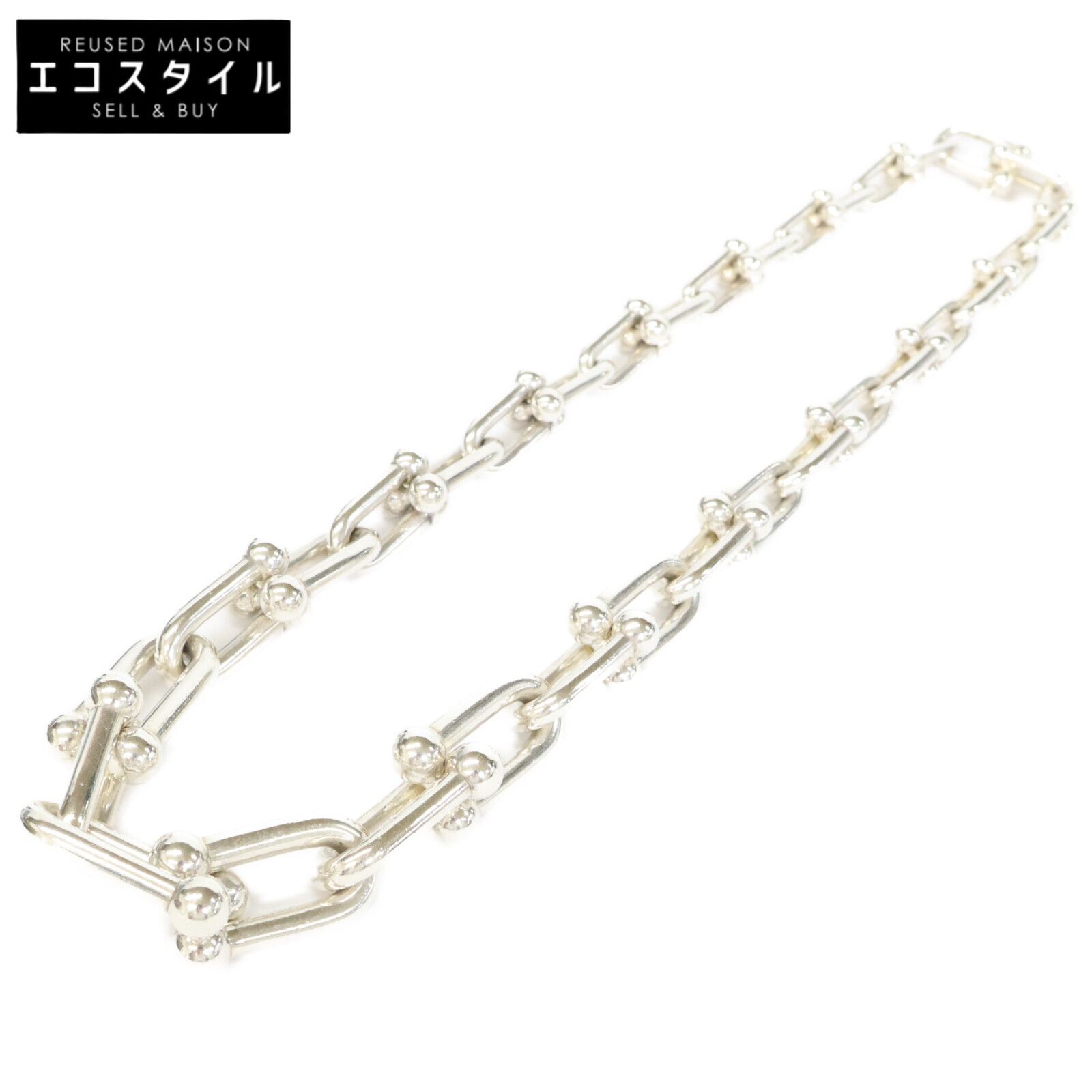 TIFFANY&Co.　ティファニー　AG925 96.8g ハードウェア グラジュエイテッド リンク ネックレス　- 191,951円