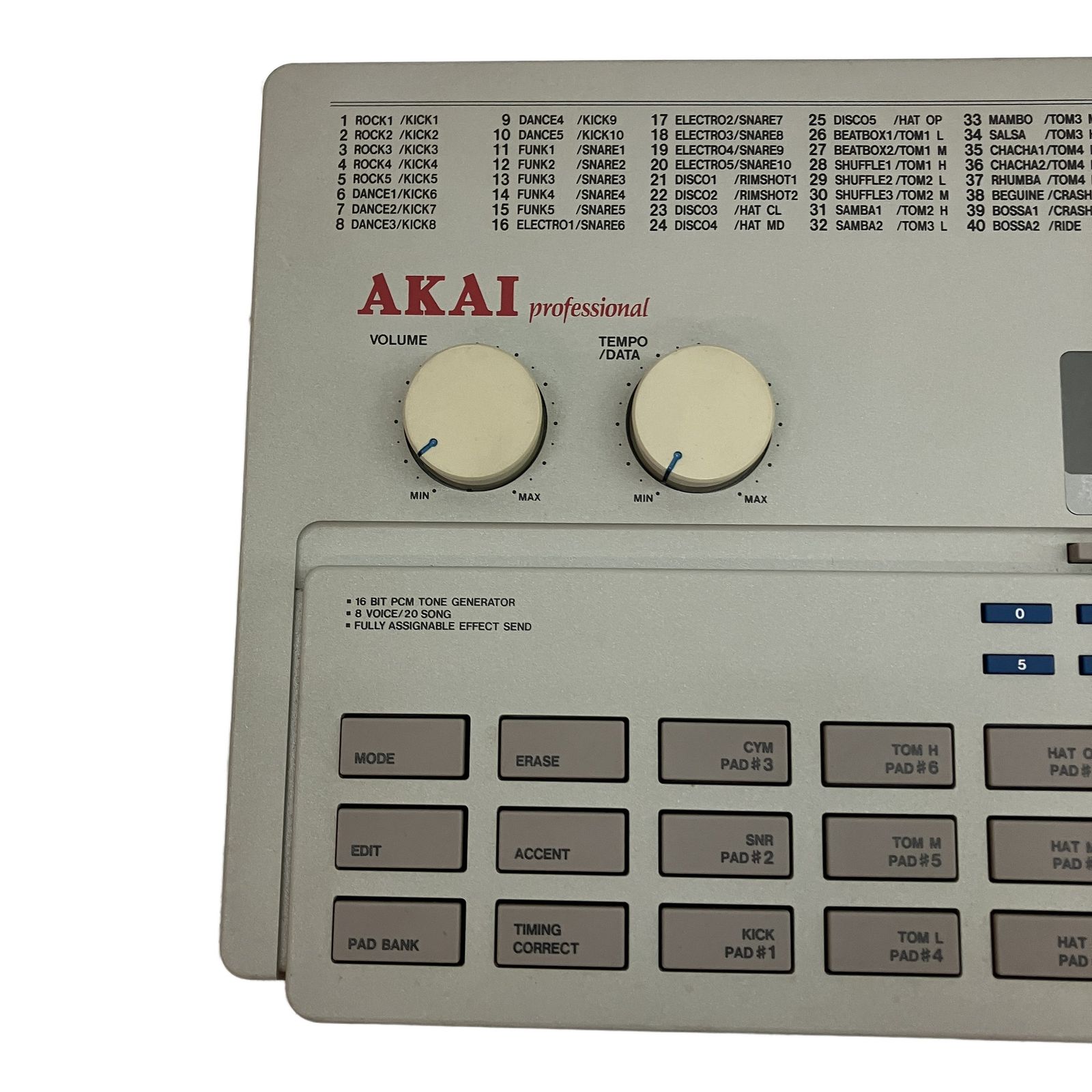 AKAI リズムマシン XR-10 16BIT PCM DRUM MACHINE ドラムマシン アカイ