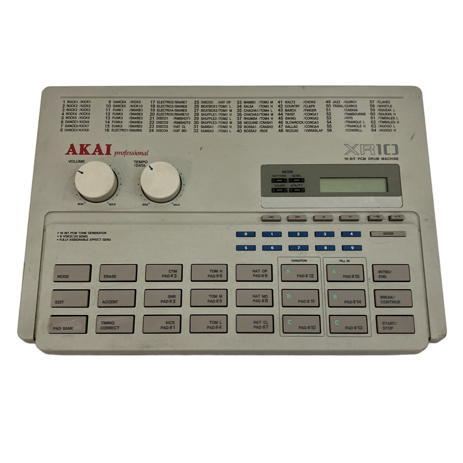 AKAI リズムマシン XR-10 16BIT PCM DRUM MACHINE ドラムマシン アカイ