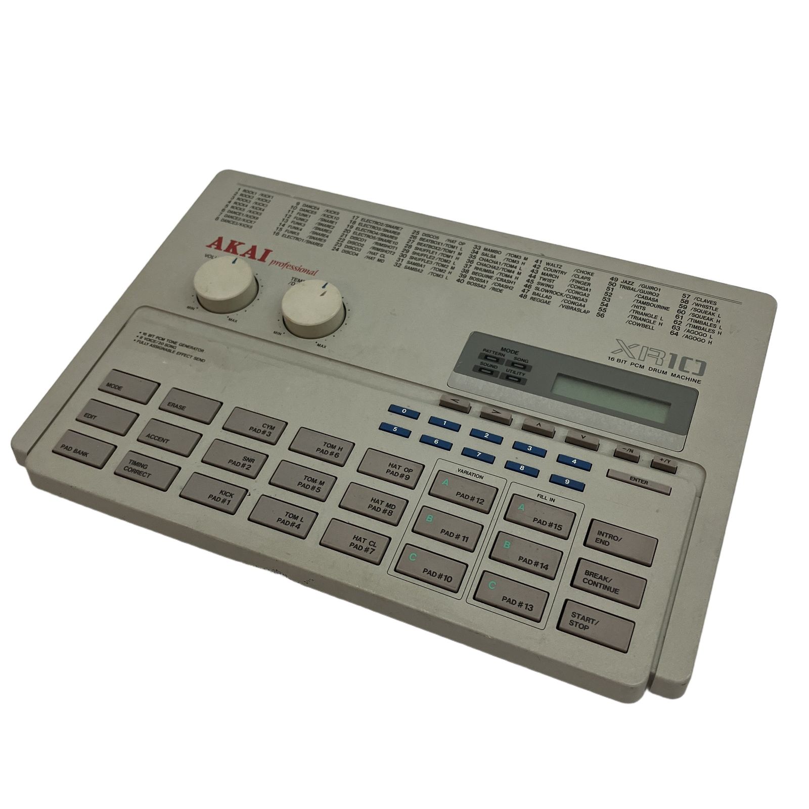AKAI リズムマシン XR-10 16BIT PCM DRUM MACHINE ドラムマシン アカイ 音響機材 現状品 ジャンク C11467208