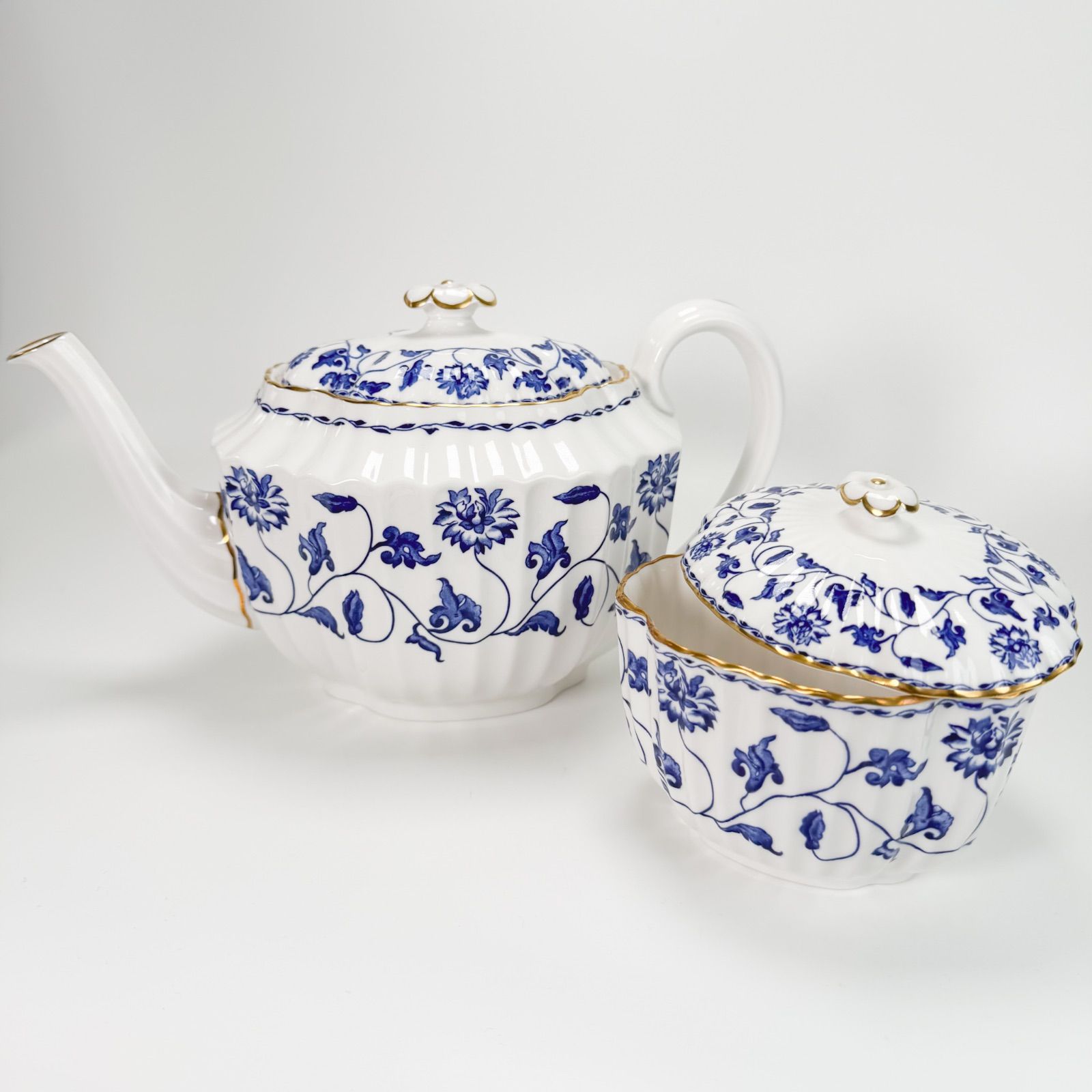 Spode スポード ブルーコロネル ティーポット シュガーポット 2点セット