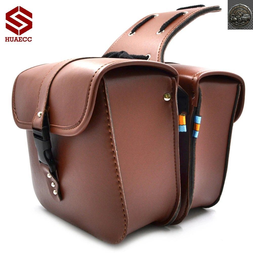 PAIR MOTORBIKE MOTORCYCLE SADDLE BAGS SIDE TOOL STORAGE BAG HARLEY YAMAHA HONDA CRUISER SADDLEBAG 9,383円