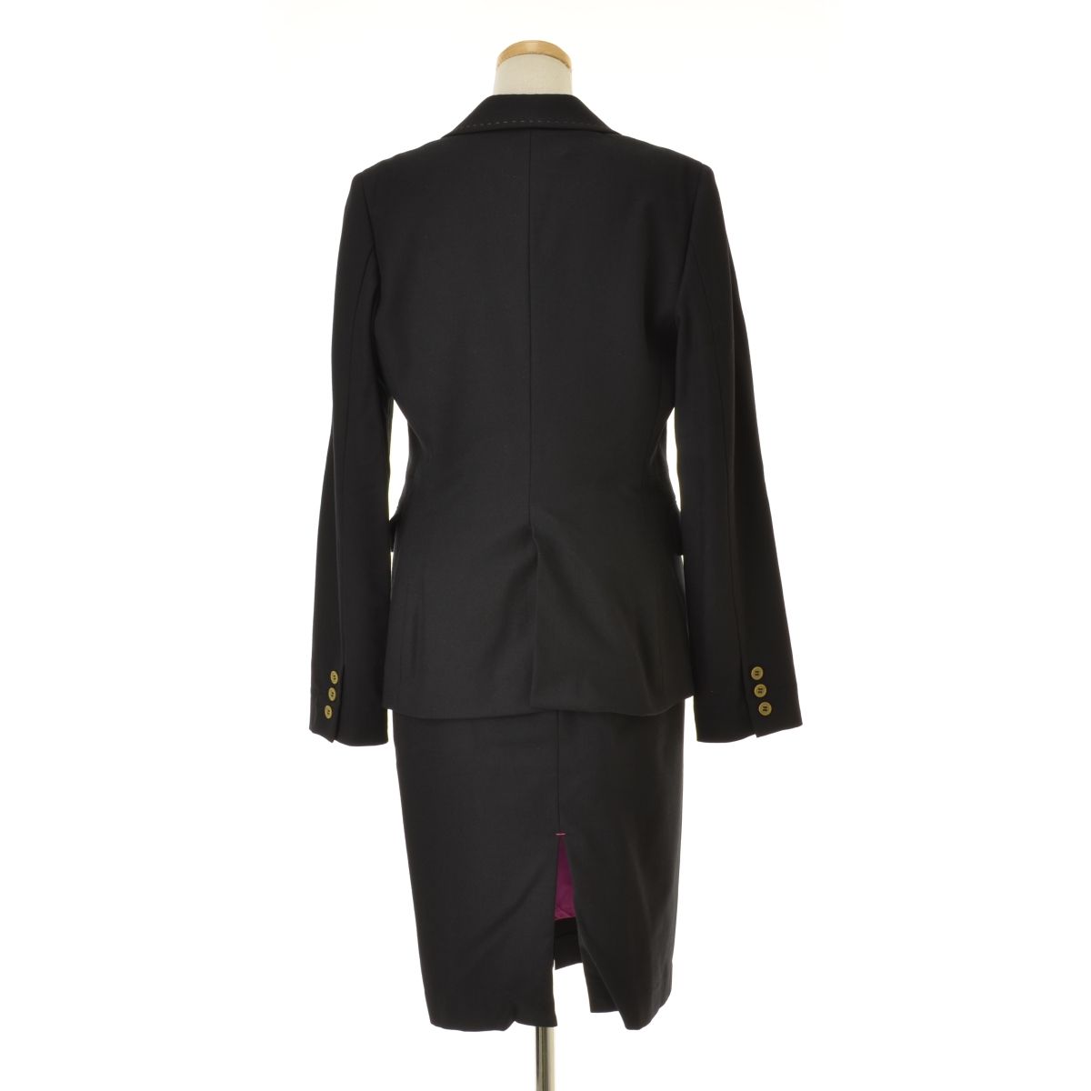 PAULSMITHWOMEN】ステッチデザイン 3釦ジャケット + スリットスカート
