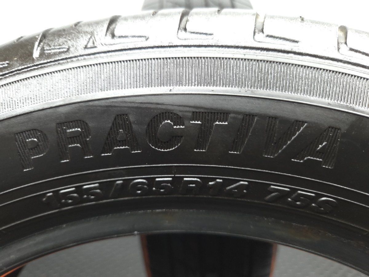 PRACTIVA 155/65R14 14インチ 夏タイヤ 2本 22年製 バリ溝 N-BOX 