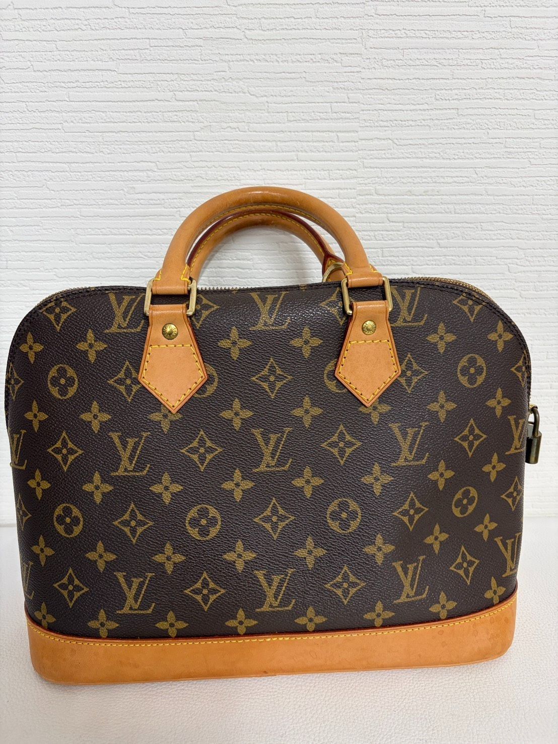 【中古美品正規品】LOUIS VUITTON　ルイヴィトン モノグラム アルマ ハンドバッグ ブラウン