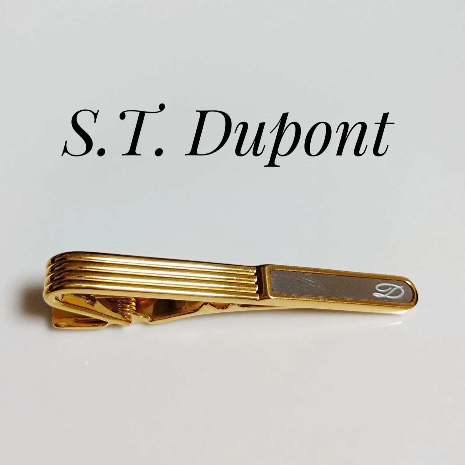 美品 エステーデュポン S.T. Dupont ネクタイピン ゴールド Dロゴ