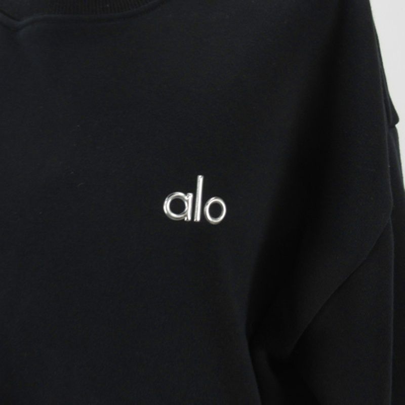 ALO Yoga トレーナー スウェット 裏起毛 ブラック M - メルカリ