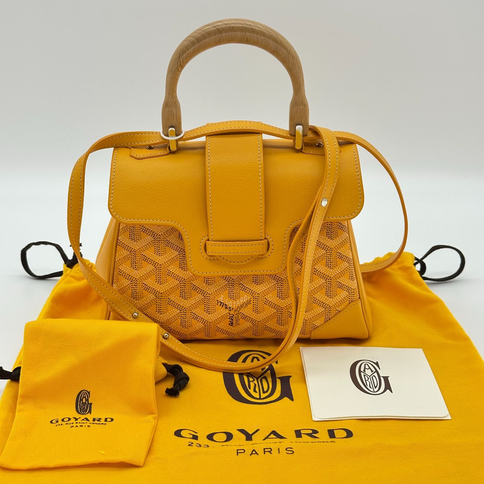 GOYARD ゴヤール サイゴン ミニ ソフト 2way ハンドバッグ イエロー 