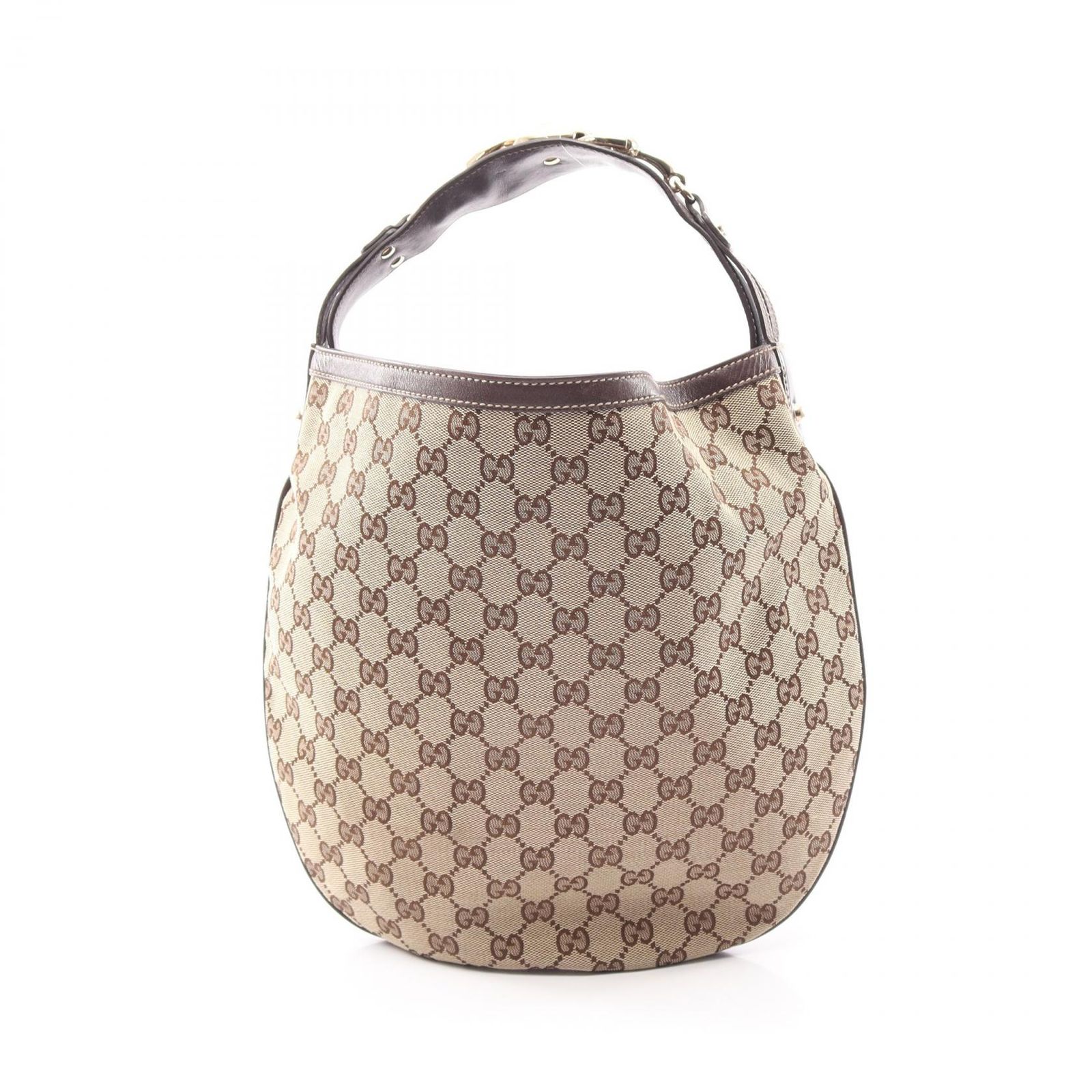 GUCCI グッチ GGキャンバス ホースビット ハンドバッグ