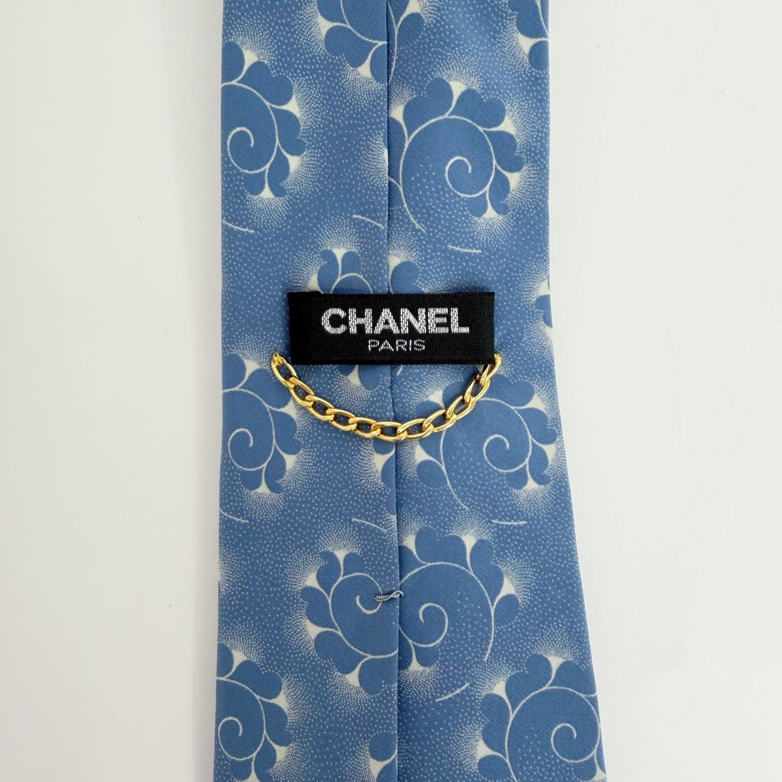 中古】CHANEL シャネル カメリア ココマーク フローラル柄 ネクタイ