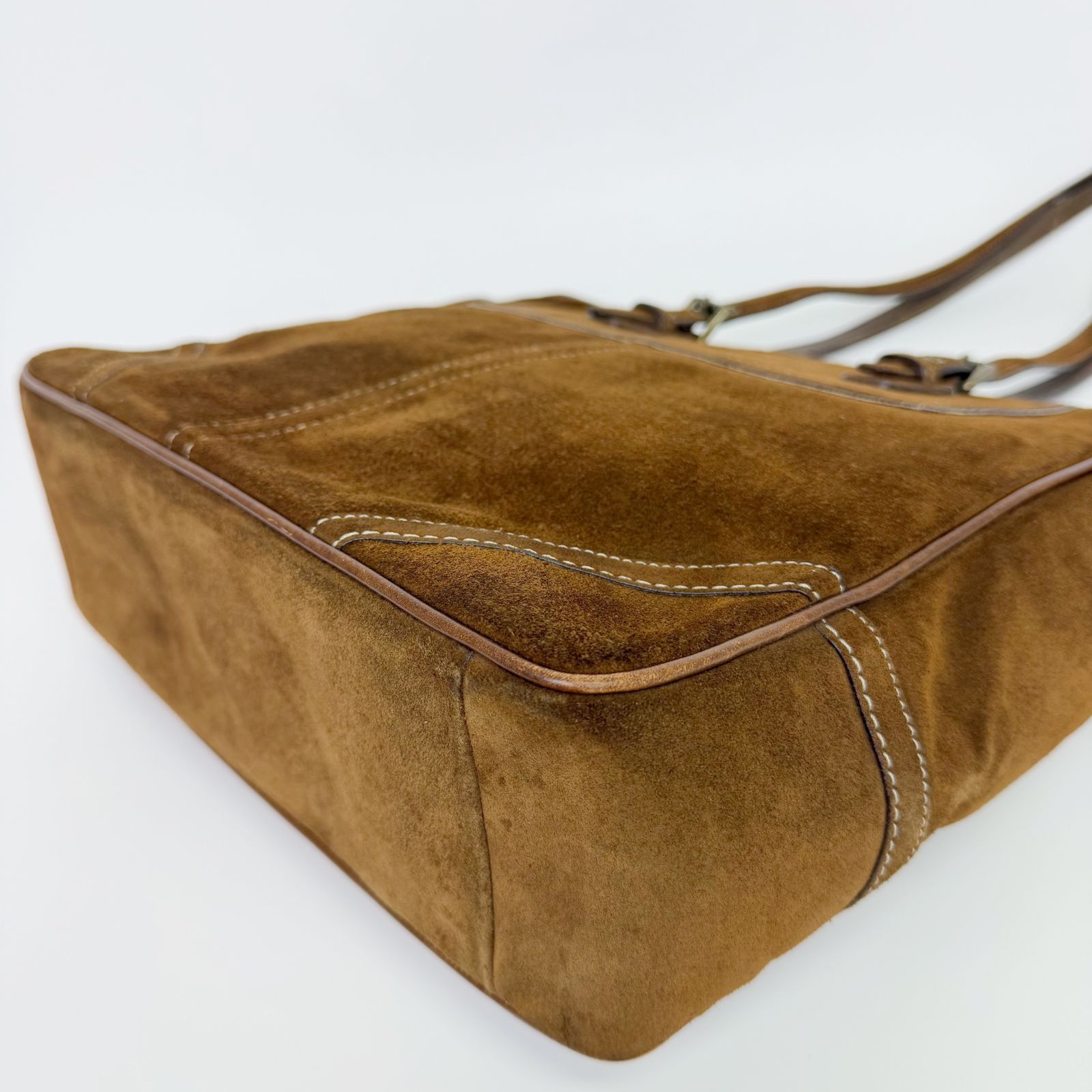 バッグ COACH コーチ スエード トートバッグ ゴールド