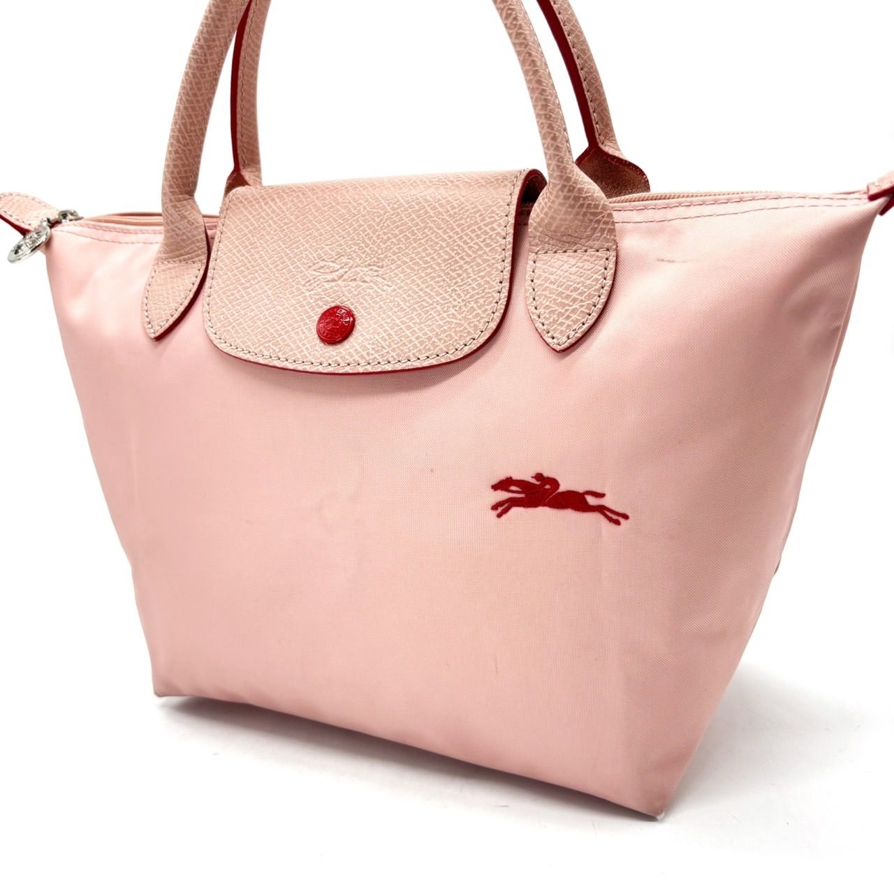 【良品】Longchamp ロンシャン プリアージュ ハンドバッグ ナイロン ピンク レディース
