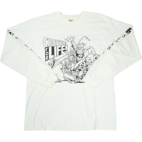 Size【L】 VINTAGE ヴィンテージ West Coast Choppers ウェストコーストチョッパーズ Choppers For Life LS Tee ロンT 白 【中古品-良い】 30011772