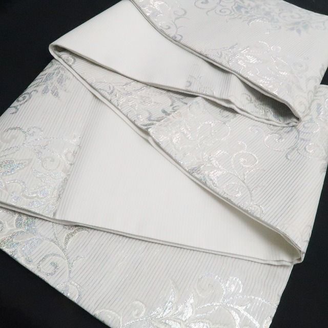新品・夏袋帯】絽 お仕立て上がり品 佐々木染織 西陣織 唐花 夏着物