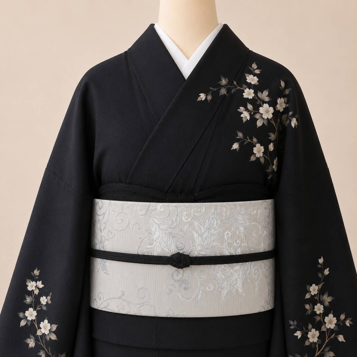 新品・夏袋帯】絽 お仕立て上がり品 佐々木染織 西陣織 唐花 夏着物