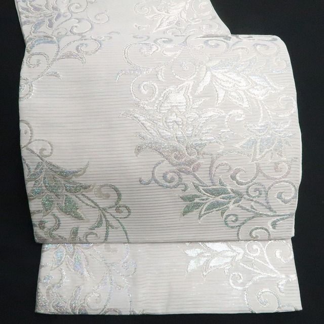 新品・夏袋帯】絽 お仕立て上がり品 佐々木染織 西陣織 唐花 夏着物