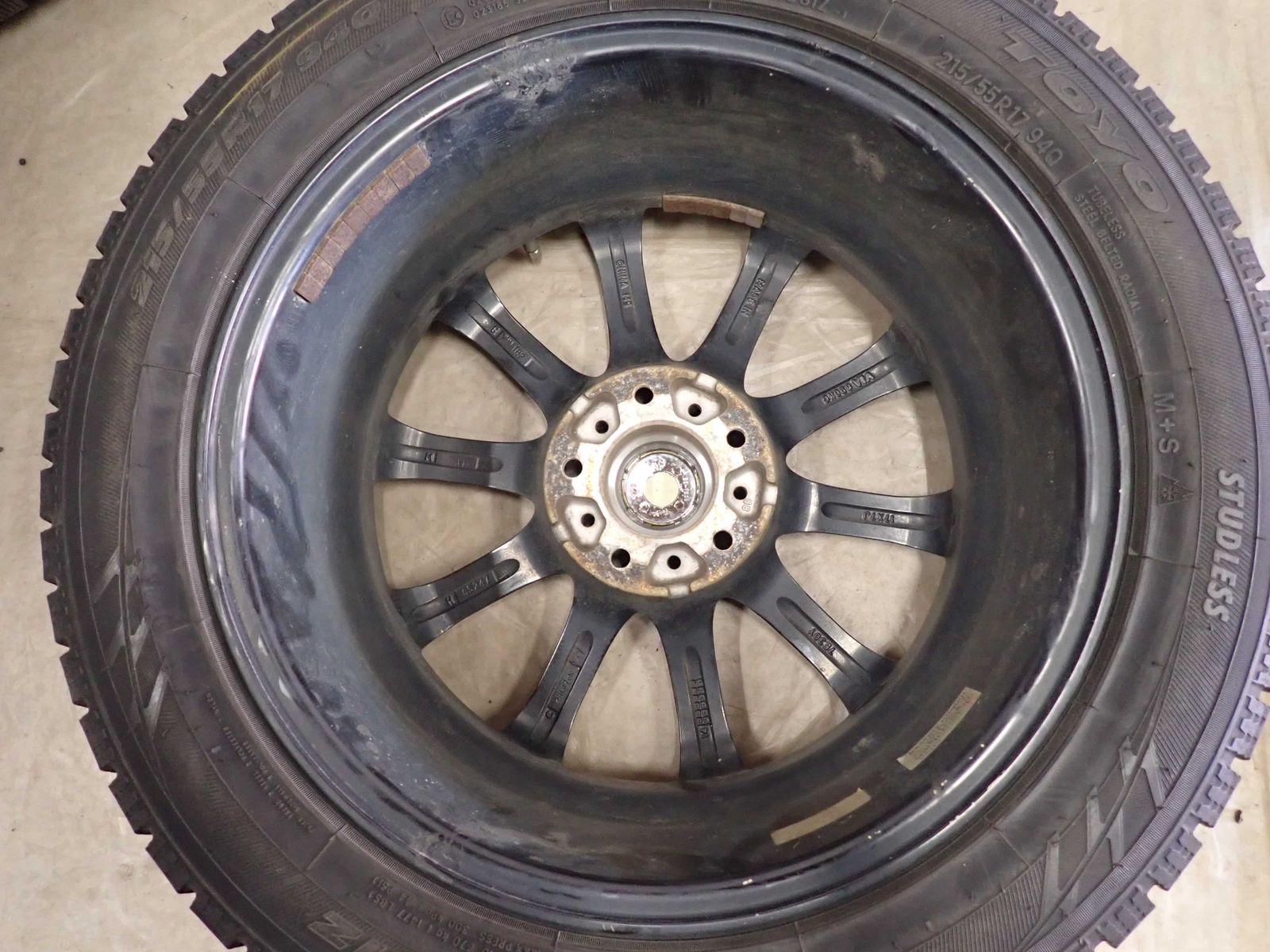 特売品 冬4本SET 会社宛送料無料 215/55R17×7J 94Q トーヨー