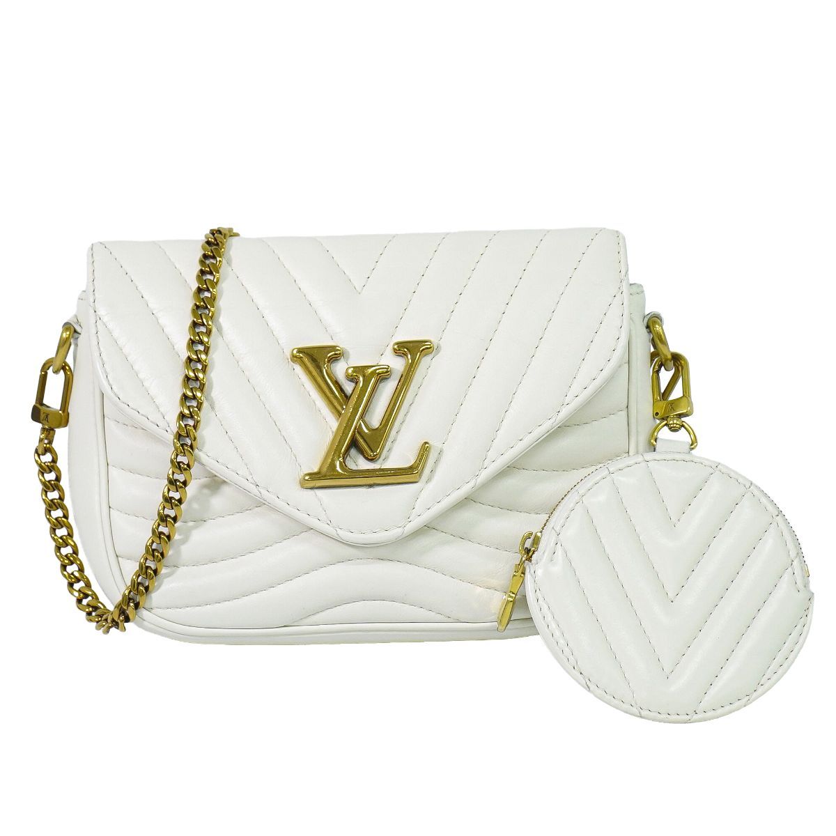 スーパーホワイトLV 【中古】 本物 ルイヴィトン LOUIS VUITTON LV ニューウェーブ ミュルティ