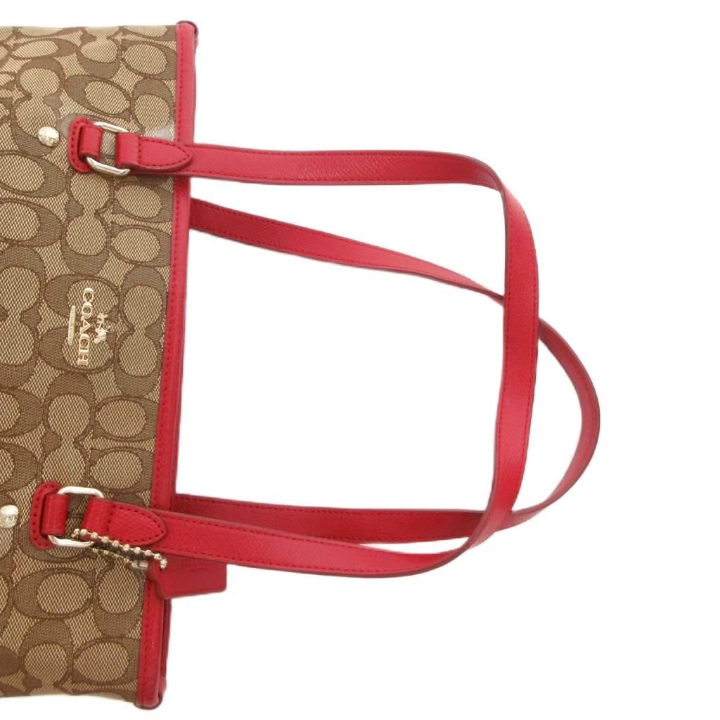 コーチ COACH トートバッグ 手提げ 肩掛け キャンバス レザー