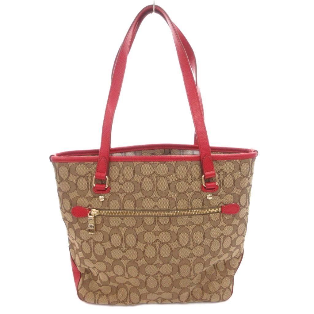 コーチ COACH トートバッグ 手提げ 肩掛け キャンバス レザー