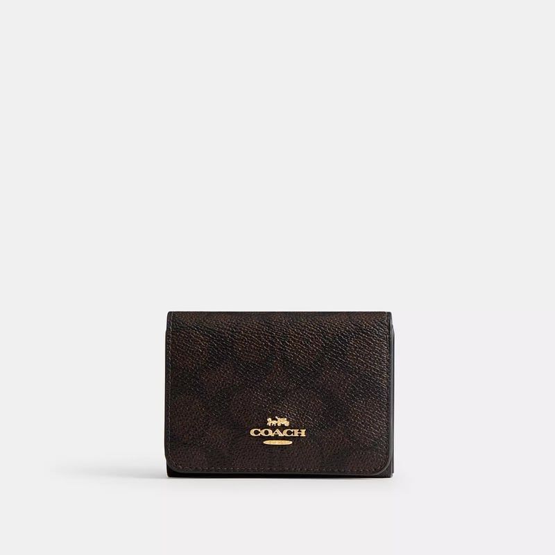?コーチ COACH　カード ホルダー ウォレット・ブロックド シグネチャー キャンバス　CZ446 IMXI8