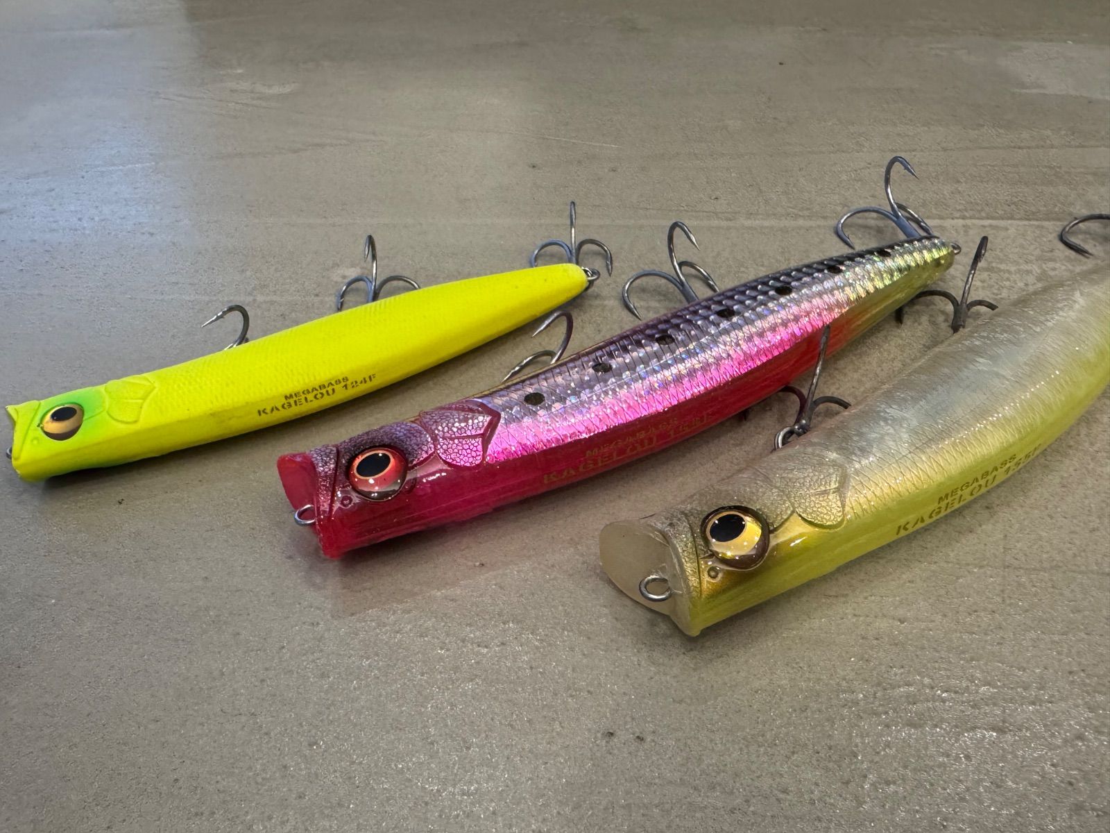 Megabass KAGELOU 155F & 124F メガバス カゲロ 3本セット - メルカリ