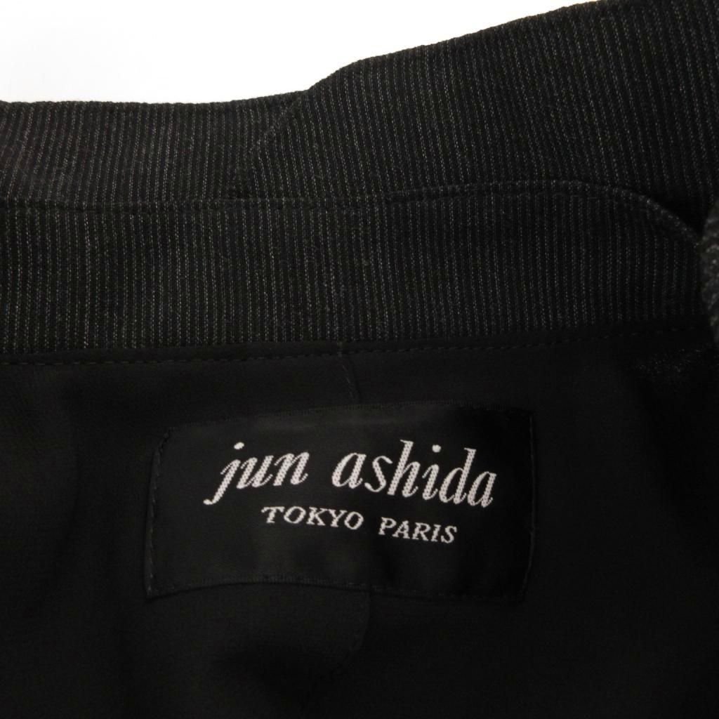 ジュンアシダ jun ashida ジャケット 11 黒 ブラック フリル襟