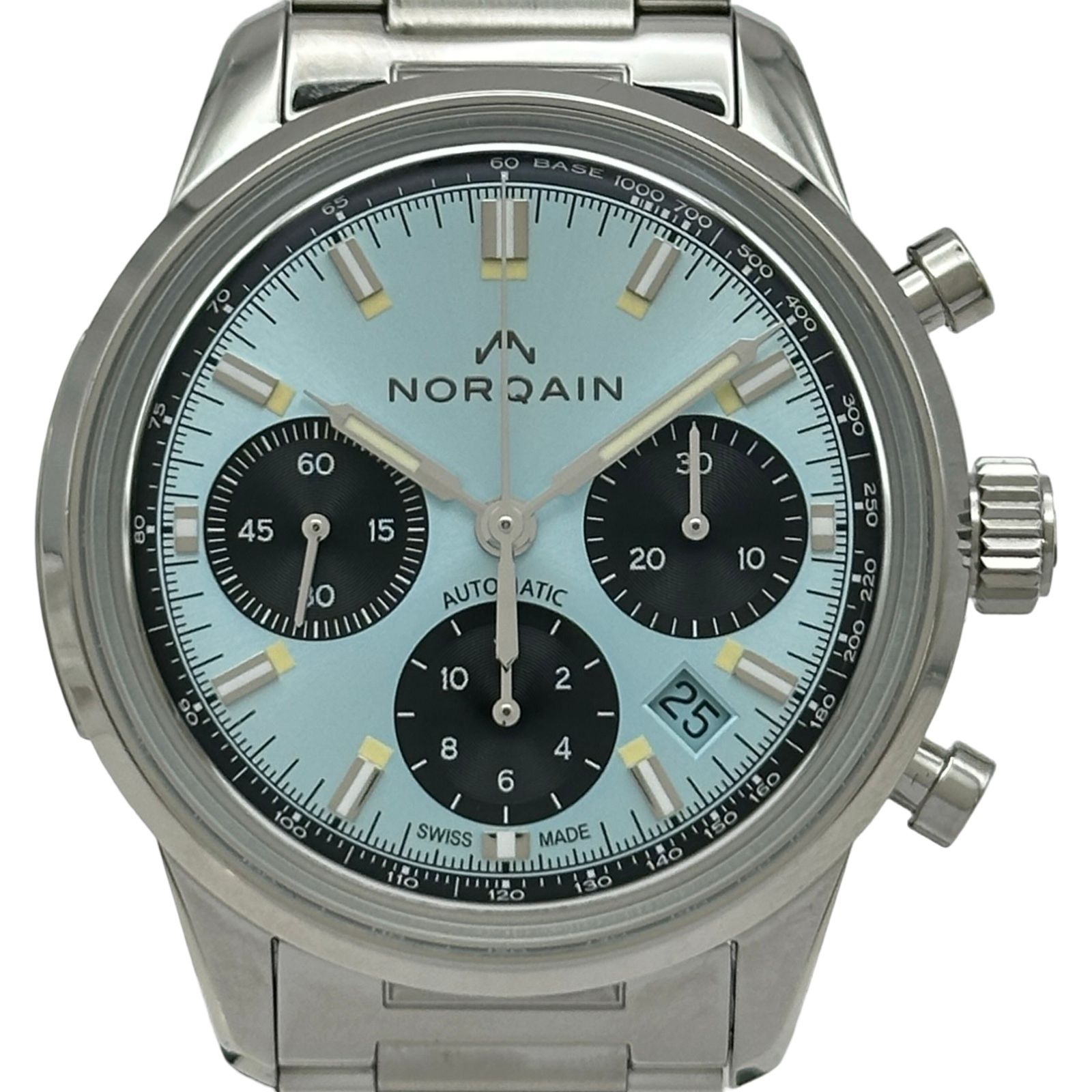 NORQAIN フリーダム60 クロノ40MM リミテッド エディション N2201S22C/IA221/201SG ブルー ステンレススチール 自動巻き メンズ 腕時計