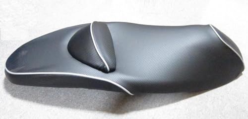 国産品 厚手合皮素材！ PCX125 JF28型 専用設計カスタムシートカバー 取付簡単口ゴム式 ディンプルブラック/カーボン シルバーパイピングas 99da05b8