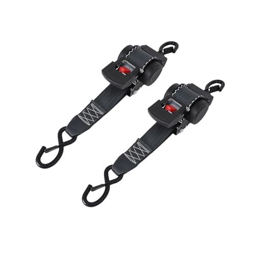 荷締ベルト ラチェット ラッシングベルト ラチェット式 荷締めベルト フック 8の字フック 自動巻き取り 破断荷重 1500kg 使用荷重 750kg バイク用 荷締め 引越 積載 運搬 荷台 長さ 4ｍ×幅 5cm ブラック 2本セットas 6d72e189