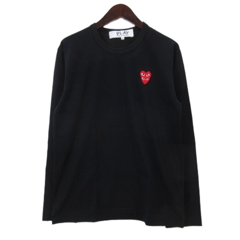 プレイコムデギャルソン PLAY COMME des GARCONS Tシャツ 長袖 ブラック M AX-T292 AD2024