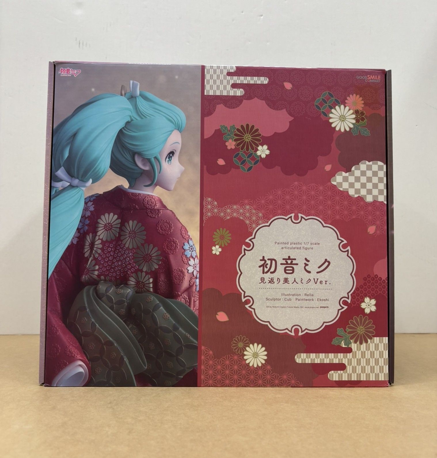 初音ミク 見返り美人ミクVer. 1/7スケール 塗装済み完成品 フィギュア 未開封 箱ヤケ 【WS2168-003】