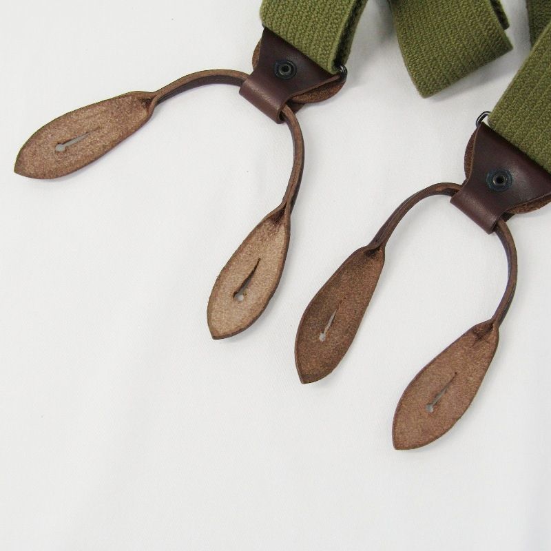 ナイジェルケーボン　オリーブグリーン サスペンダー Nigel Cabourn ナイジェルケーボン サスペンダー US ARMY SUSPENDER US