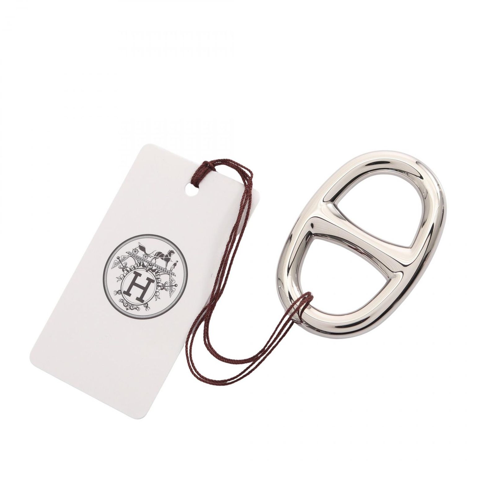 エルメス HERMES スカーフリング シェーヌダンクル シルバー その他 シェーヌダンクルスカーフリング レディース Used A