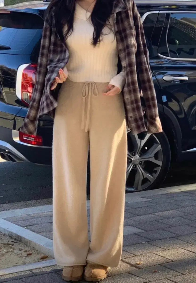 ONT ニットパンツ ベージュ ショート