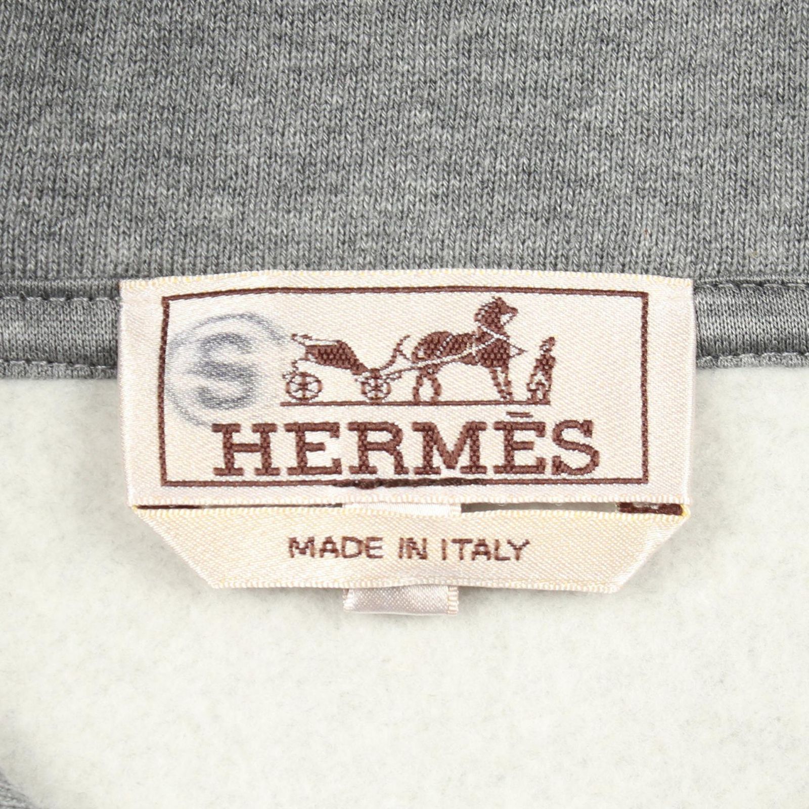 エルメス HERMES パーカー PUZZLE EQUESTRE レザーパッチ 裏起毛