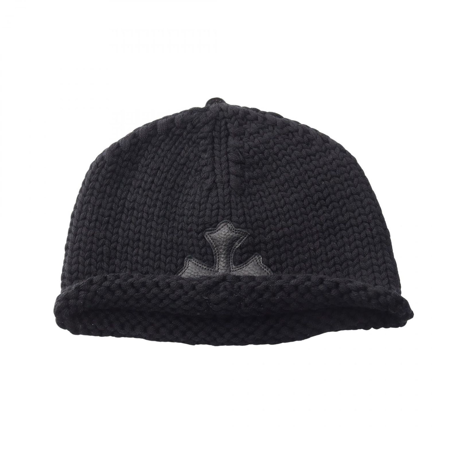 クロムハーツ CHROME HEARTS ニットキャップ クロスパッチ ニットキャップ その他 クロスパッチ ビーニー メンズ Used A