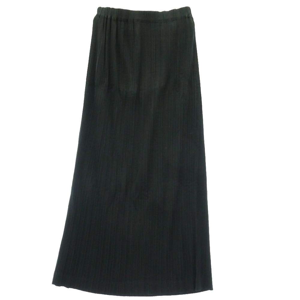 ISSEY MIYAKE イッセイミヤケ IM33-FG908 プリーツ加工 ロング スカート ブラック系 M【中古】 13,678円