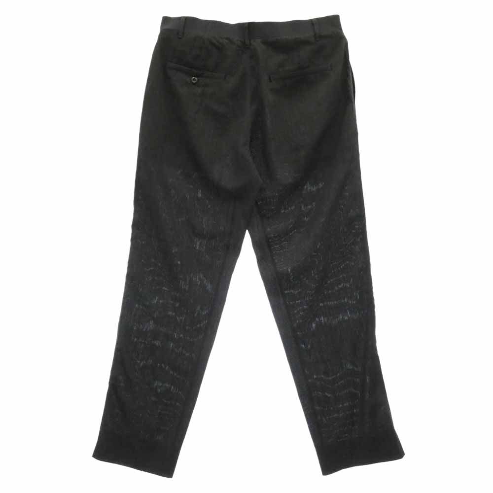 kaval ボールボタンパンツ　M カヴァル kaval ウール シルク混 タック スラックス パンツ ブラック系